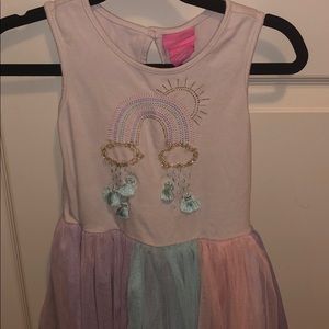Rainbow tulle dress